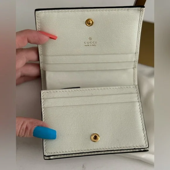 Gucci Shangai Calfskin Tiger Savanah Horsebit 1955 Card Case Wallet ~ NWOT - Picture 3 of 12